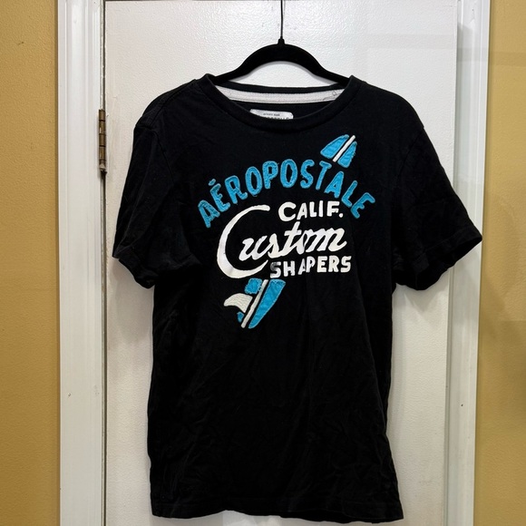 Aeropostale Other - Aeropostale Vintage Black Tee with Blue and White Graphic! EUC